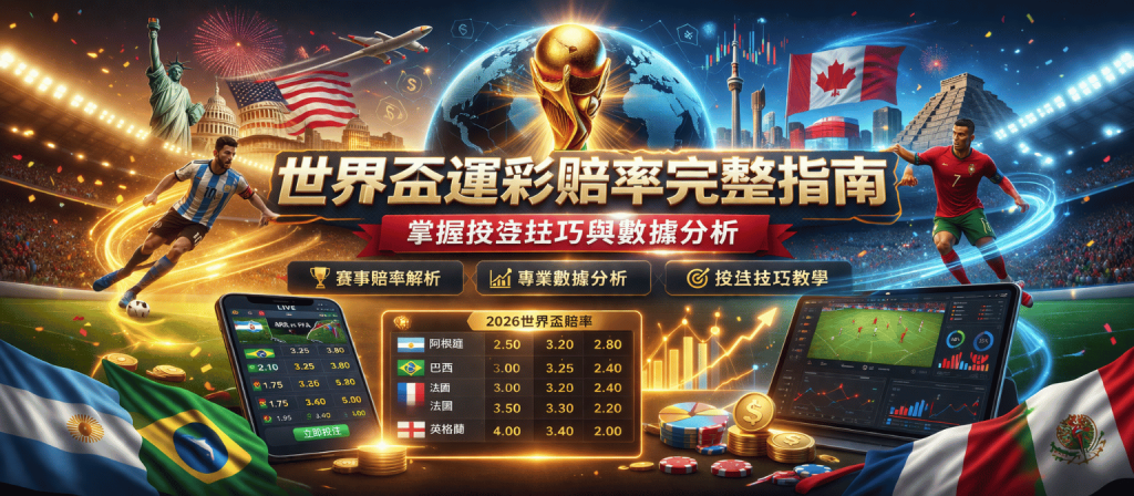 世界盃運彩賠率完整指南｜掌握投注技巧與數據分析
